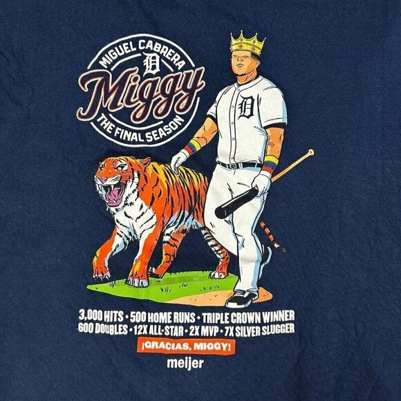 Detroit Tigers Miggy Final Season Miguel Cabrera T-Shirt 2Xl XXL 4/29/2023 SGA - Picture 3 of 6